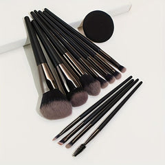 11pcs Minimalist Makeup Brush Set Eyeshadow Eyebrow Foundation Beauty Tools