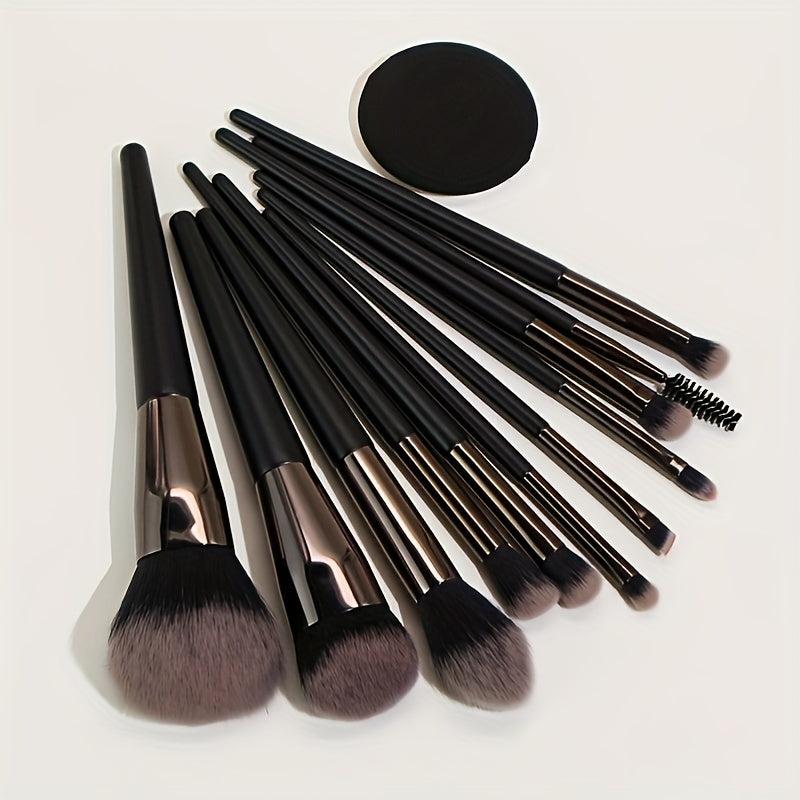 11pcs Minimalist Makeup Brush Set Eyeshadow Eyebrow Foundation Beauty Tools