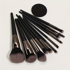 11pcs Minimalist Makeup Brush Set Eyeshadow Eyebrow Foundation Beauty Tools
