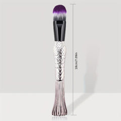 Fish Scale Textured Makeup Brush Silver Foundation Make Up Tool