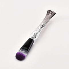 Fish Scale Textured Makeup Brush Silver Foundation Make Up Tool