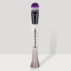 Fish Scale Textured Makeup Brush Silver Foundation Make Up Tool
