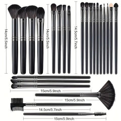 27pcs Makeup Brush Set with Powder Puff Sponge and Bag for Travel Beauty