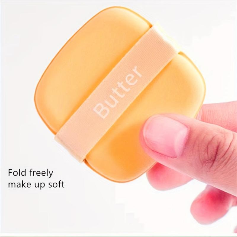 Square Makeup Sponge with Case for Liquid Foundation and Loose Powder