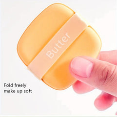Square Makeup Sponge with Case for Liquid Foundation and Loose Powder