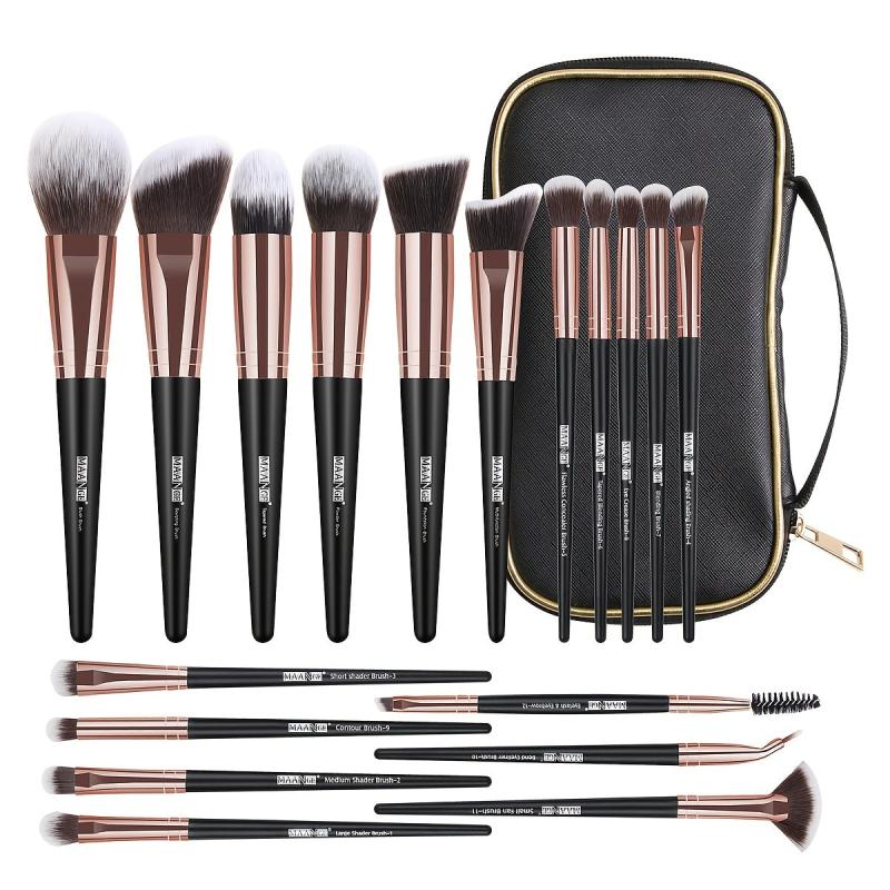 Makeup Brushes 18 Pcs Professional Synthetic Makeup Brush Set With Case