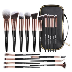 Makeup Brushes 18 Pcs Professional Synthetic Makeup Brush Set With Case