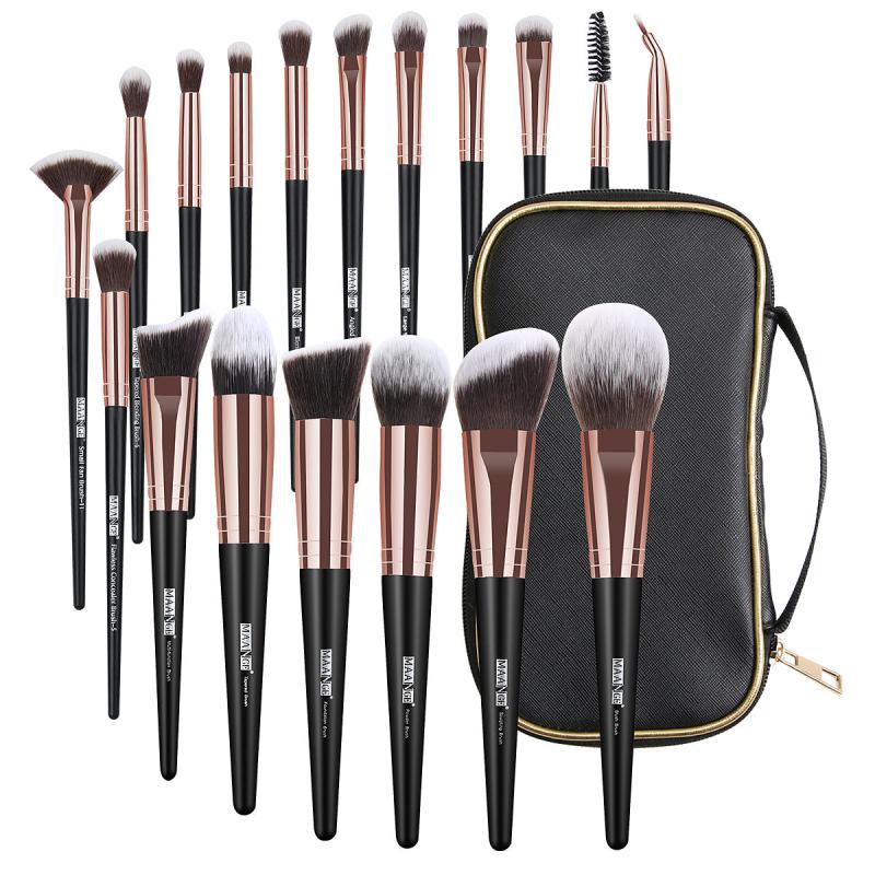 Makeup Brushes 18 Pcs Professional Synthetic Makeup Brush Set With Case