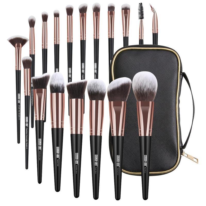 Makeup Brushes 18 Pcs Professional Synthetic Makeup Brush Set With Case