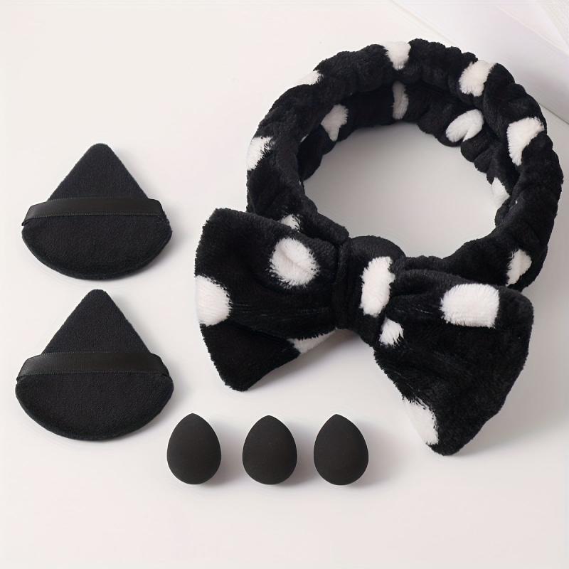 Makeup Puff Set with Headband & Sponges
