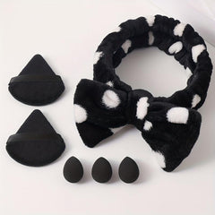 Makeup Puff Set with Headband & Sponges