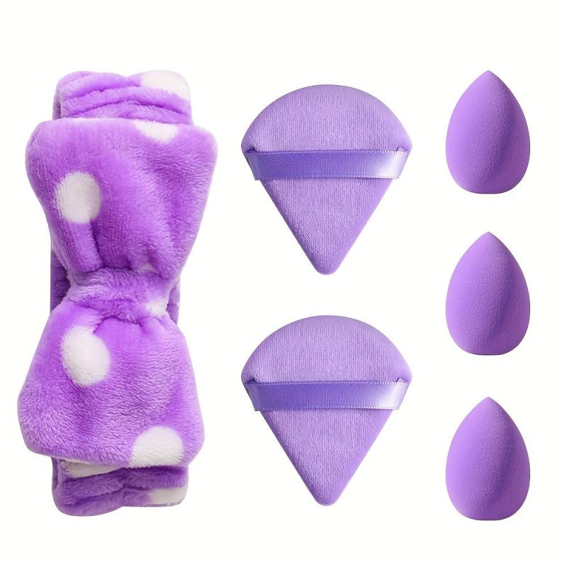Makeup Puff Set with Headband & Sponges
