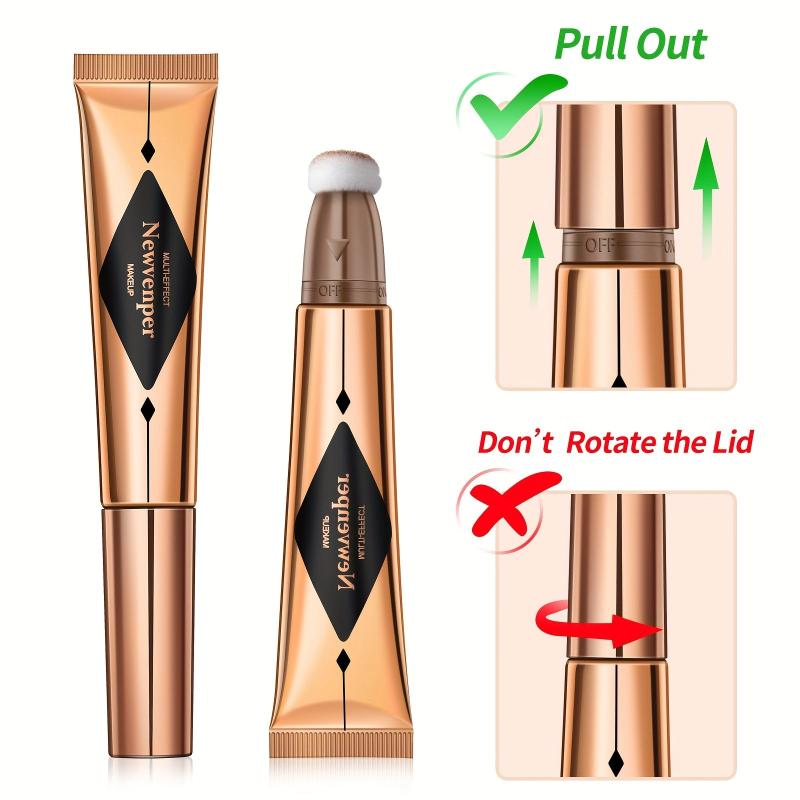 Highlighter Cream with Sponge Applicator for Brightening Makeup