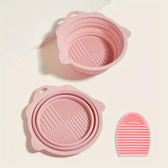 Silicone Brush Cleaning Tool, Portable Makeup Tool for Beginner