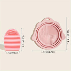 Silicone Brush Cleaning Tool, Portable Makeup Tool for Beginner