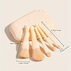 5-in-1 Makeup Brush Set with Mirror & Case