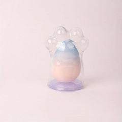 Ombre Makeup Sponge w/ Cat Paw Storage Case - Wet & Dry Use