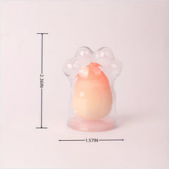Ombre Makeup Sponge w/ Cat Paw Storage Case - Wet & Dry Use