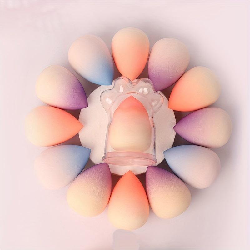 Ombre Makeup Sponge w/ Cat Paw Storage Case - Wet & Dry Use