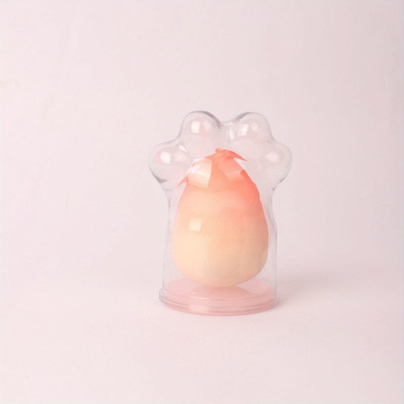 Ombre Makeup Sponge w/ Cat Paw Storage Case - Wet & Dry Use