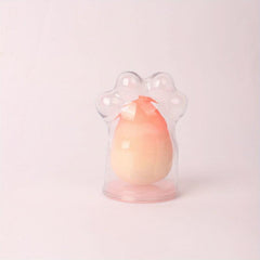 Ombre Makeup Sponge w/ Cat Paw Storage Case - Wet & Dry Use