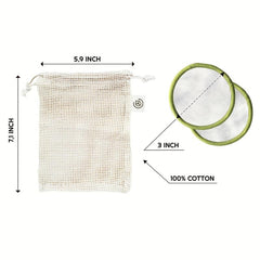 Reusable Makeup Remover Pads 20 Pcs with Laundry Bag