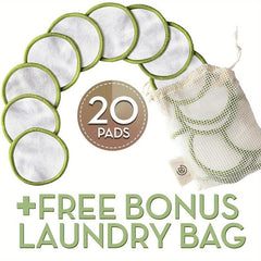Reusable Makeup Remover Pads 20 Pcs with Laundry Bag