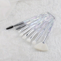 8pcs Makeup Brush Set Crystal Handle Powder Eyeshadow Eyelash Smudge