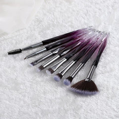 8pcs Makeup Brush Set Crystal Handle Powder Eyeshadow Eyelash Smudge