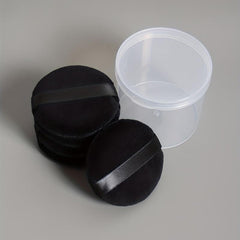 5pcs Soft Makeup Puff With Storage Box Round Puff Reusable Sponge