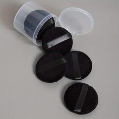 5pcs Soft Makeup Puff With Storage Box Round Puff Reusable Sponge