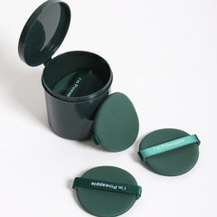5pcs Soft Makeup Puff With Storage Box Round Puff Reusable Sponge