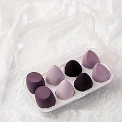 8pcs Makeup Sponges Set Dry/Wet Use Foundation Sponge Tools Egg Shaped Women