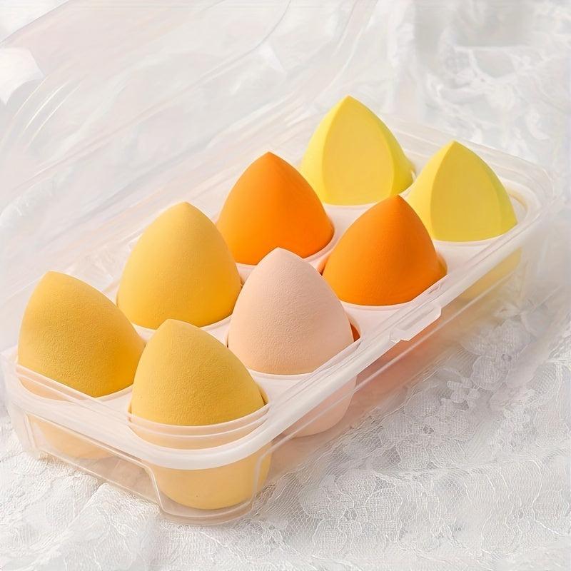 8pcs Makeup Sponges Set Dry/Wet Use Foundation Sponge Tools Egg Shaped Women