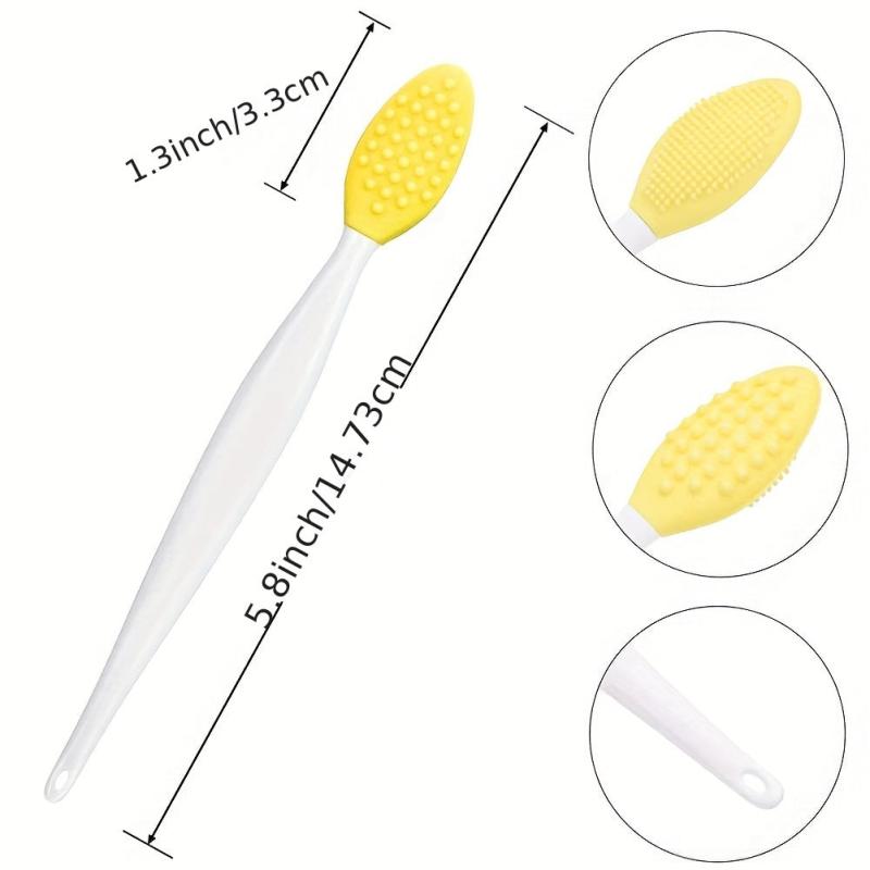 4pcs Silicone Lip Scrub Brush Exfoliating Scrubber Soft Cleaning Lip Brush