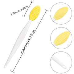4pcs Silicone Lip Scrub Brush Exfoliating Scrubber Soft Cleaning Lip Brush