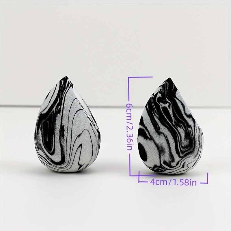 Marbled Makeup Sponges Set - 2pcs Bicolor Beauty Sponge
