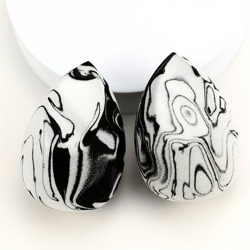 Marbled Makeup Sponges Set - 2pcs Bicolor Beauty Sponge