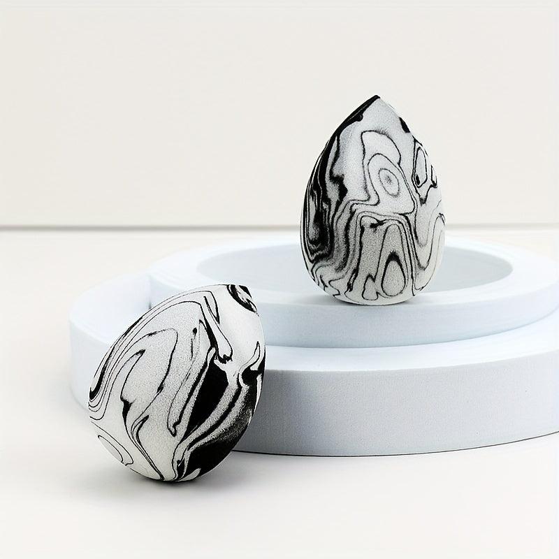 Marbled Makeup Sponges Set - 2pcs Bicolor Beauty Sponge