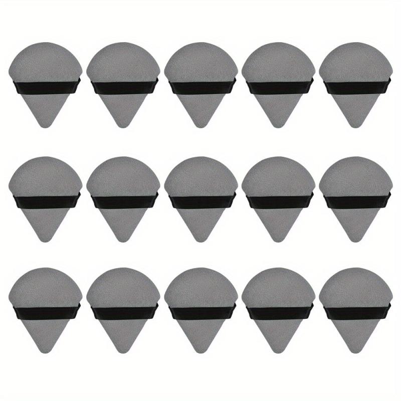 15 Pcs Triangle Powder Puff for Loose Powder & Liquid Makeup