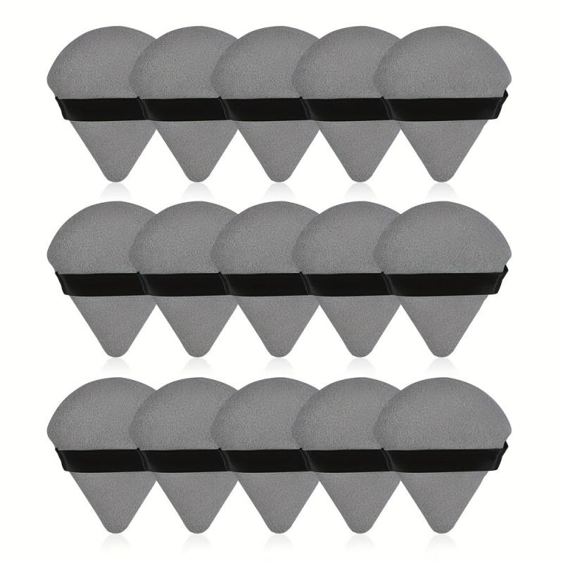 15 Pcs Triangle Powder Puff for Loose Powder & Liquid Makeup