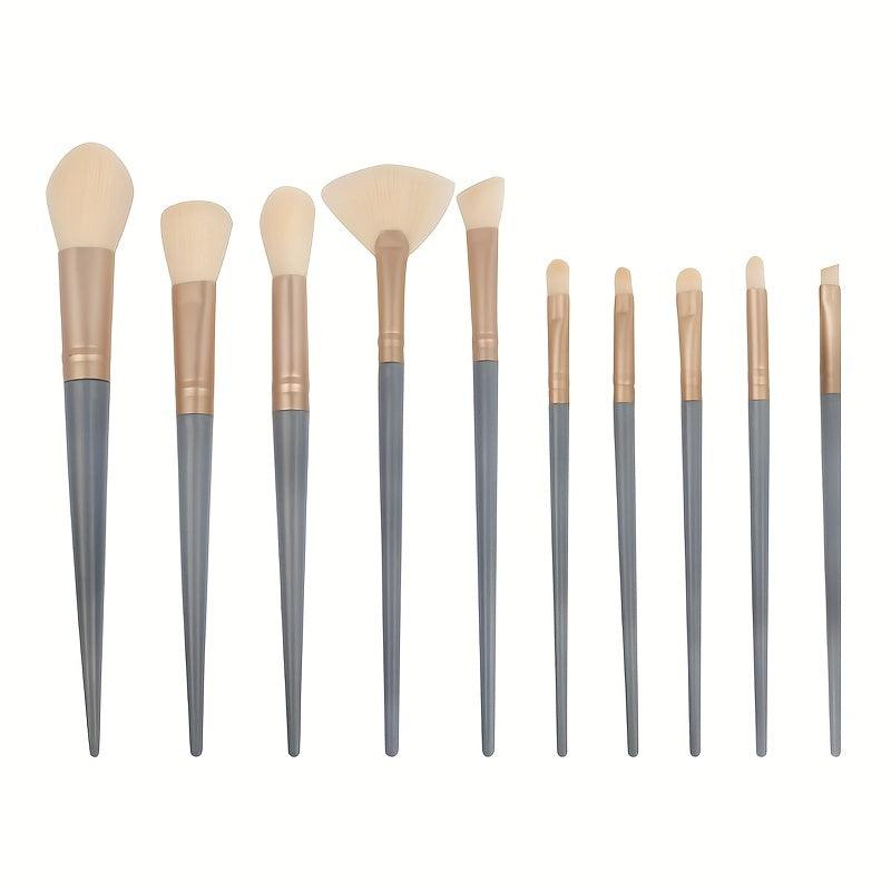 10pcs Soft Makeup Brushes Set for Eye Shadow Foundation Loose Powder