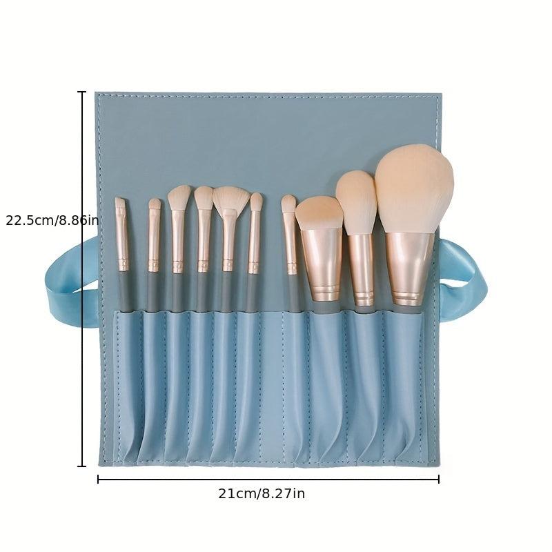 10pcs Soft Makeup Brushes Set for Eye Shadow Foundation Loose Powder