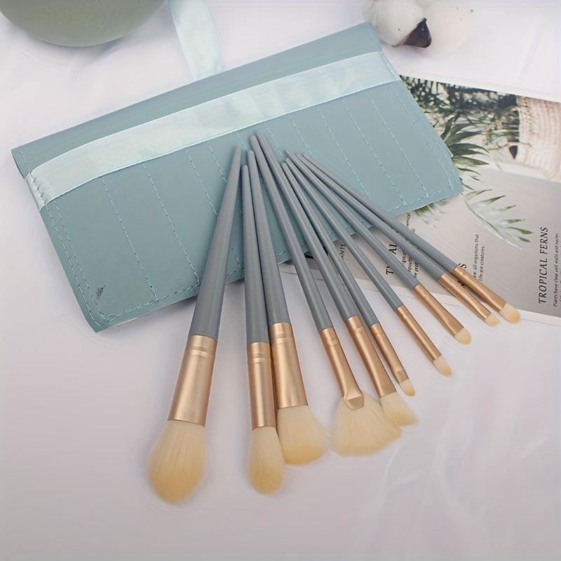 10pcs Soft Makeup Brushes Set for Eye Shadow Foundation Loose Powder