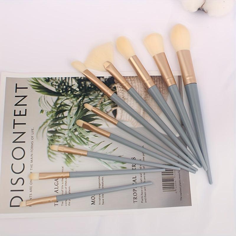 10pcs Soft Makeup Brushes Set for Eye Shadow Foundation Loose Powder