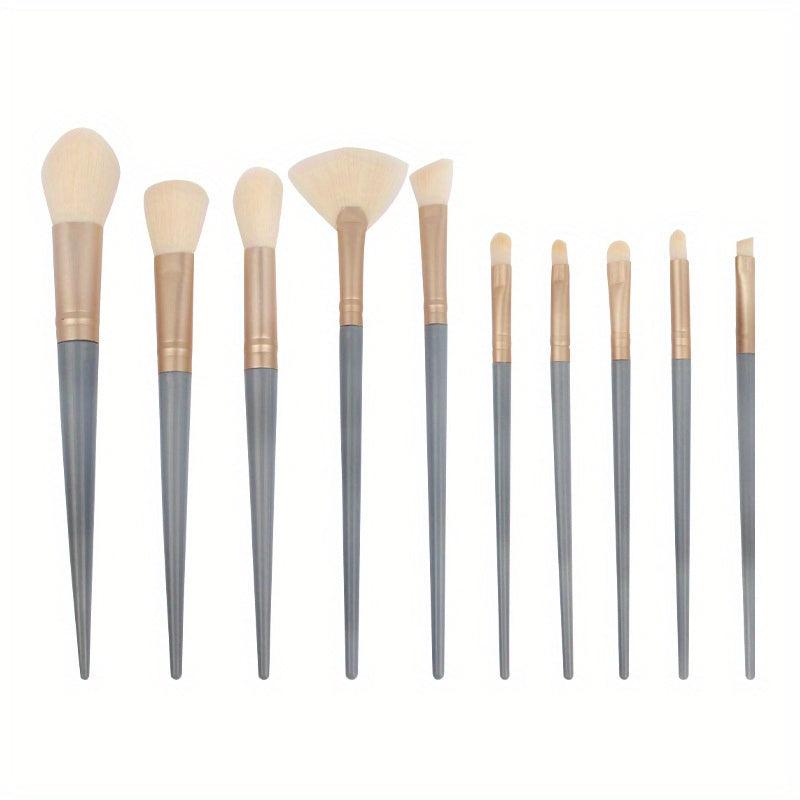 10pcs Soft Makeup Brushes Set for Eye Shadow Foundation Loose Powder