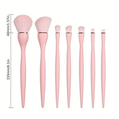 7pcs Makeup Brush Set Soft Synthetic Fiber Anti Slip Handle Foundation Brush