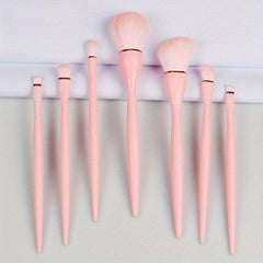 7pcs Makeup Brush Set Soft Synthetic Fiber Anti Slip Handle Foundation Brush