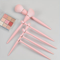 7pcs Makeup Brush Set Soft Synthetic Fiber Anti Slip Handle Foundation Brush