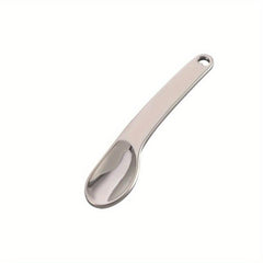 Curved Cosmetic Spatula Spoon for Makeup Mask Mixing Rose Silver